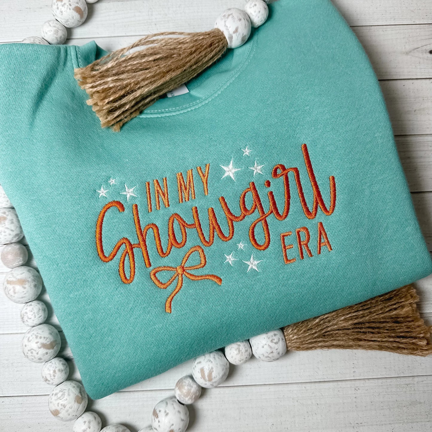 In My Showgirl Era Embroidered Sweatshirt – Youth and Adult Sizes