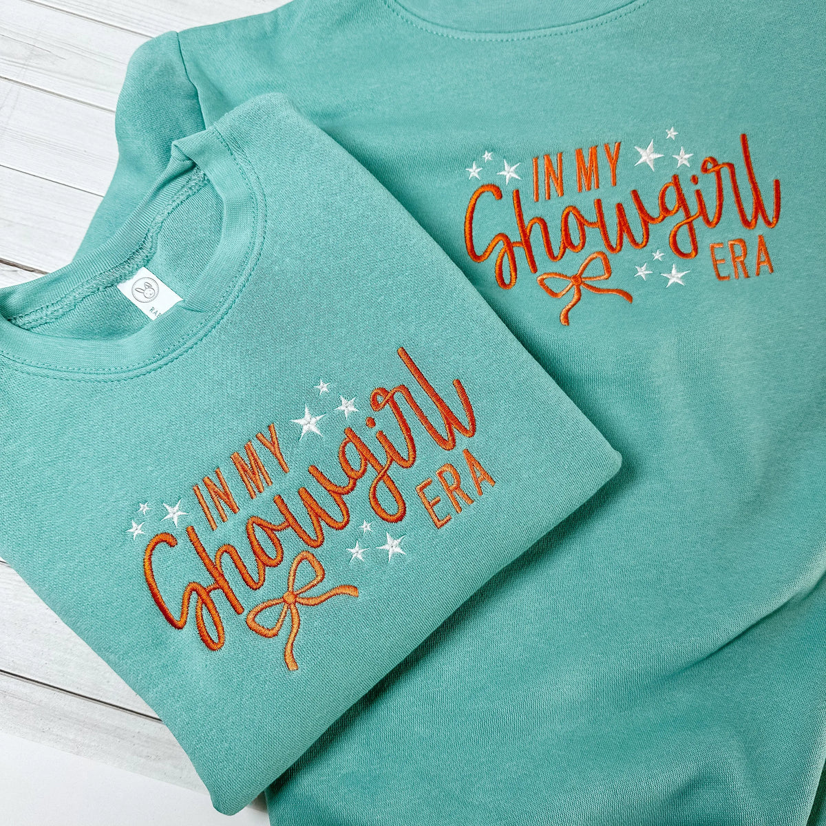 In My Showgirl Era Embroidered Sweatshirt – Youth and Adult Sizes
