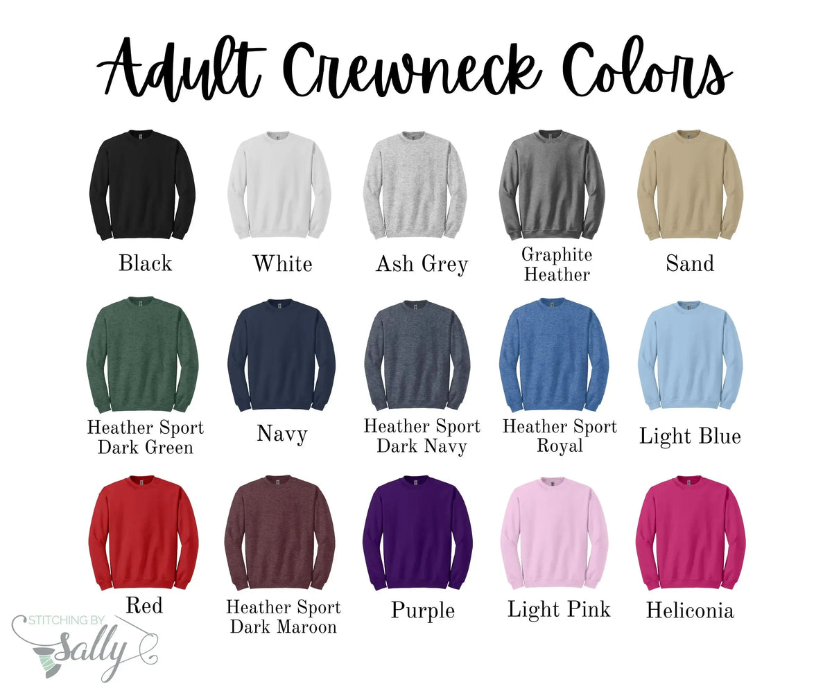 Gildan crewneck sweatshirt colors