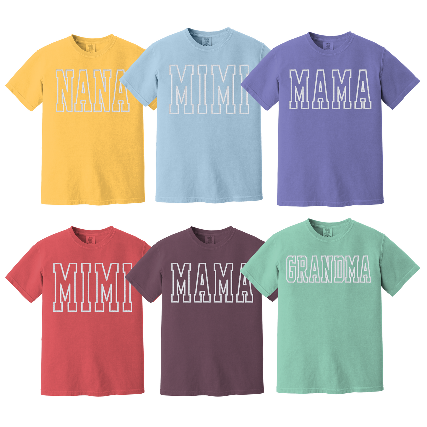 Custom Mama Embroidered Comfort Colors Shirt