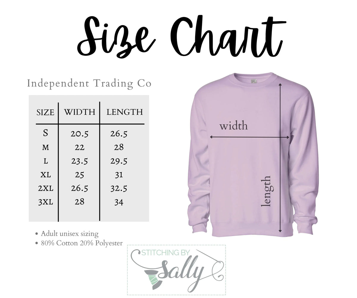 Independent Trading Co size chart