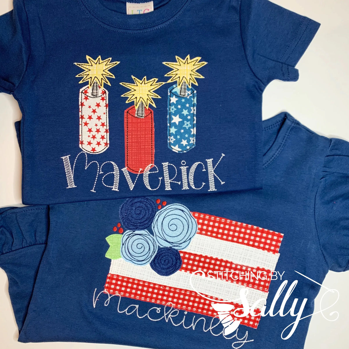 Boys Fireworks Appliqué Shirt – Custom Patriotic Shirt for 4th of July