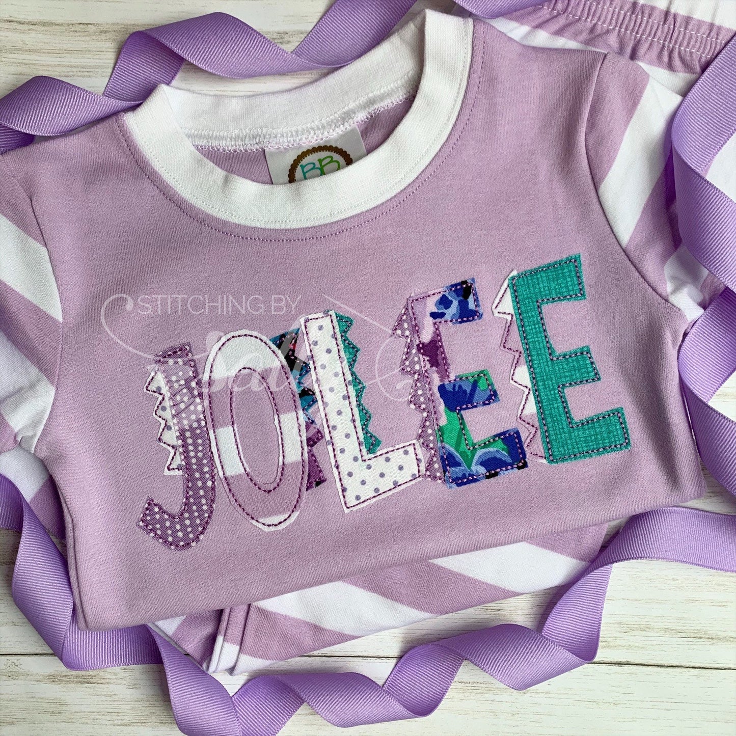 Dinosaur Applique Name Shirt