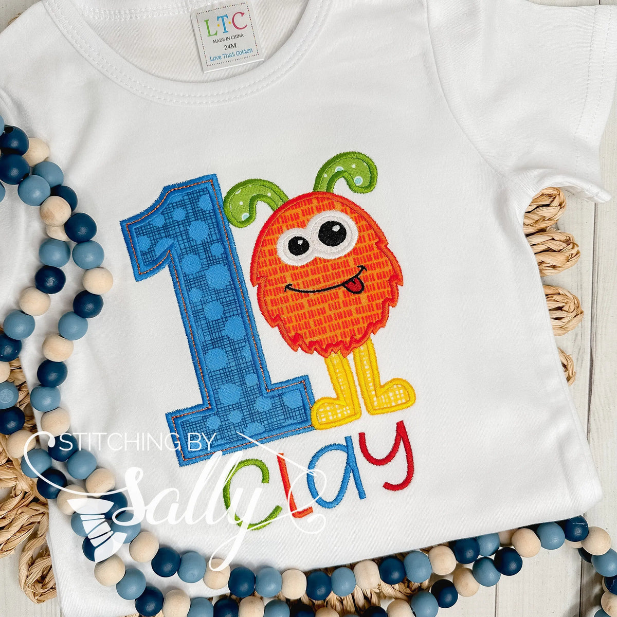 Monster First Birthday Appliqué Shirt