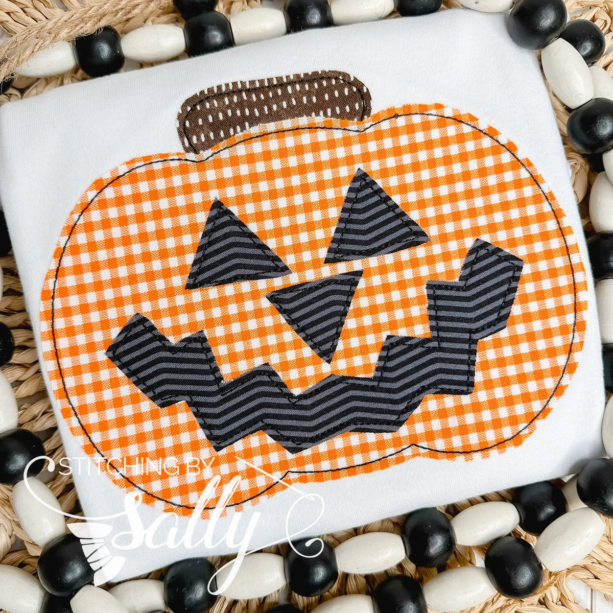 Boys Jack o Lantern Pumpkin Appliqué Shirt