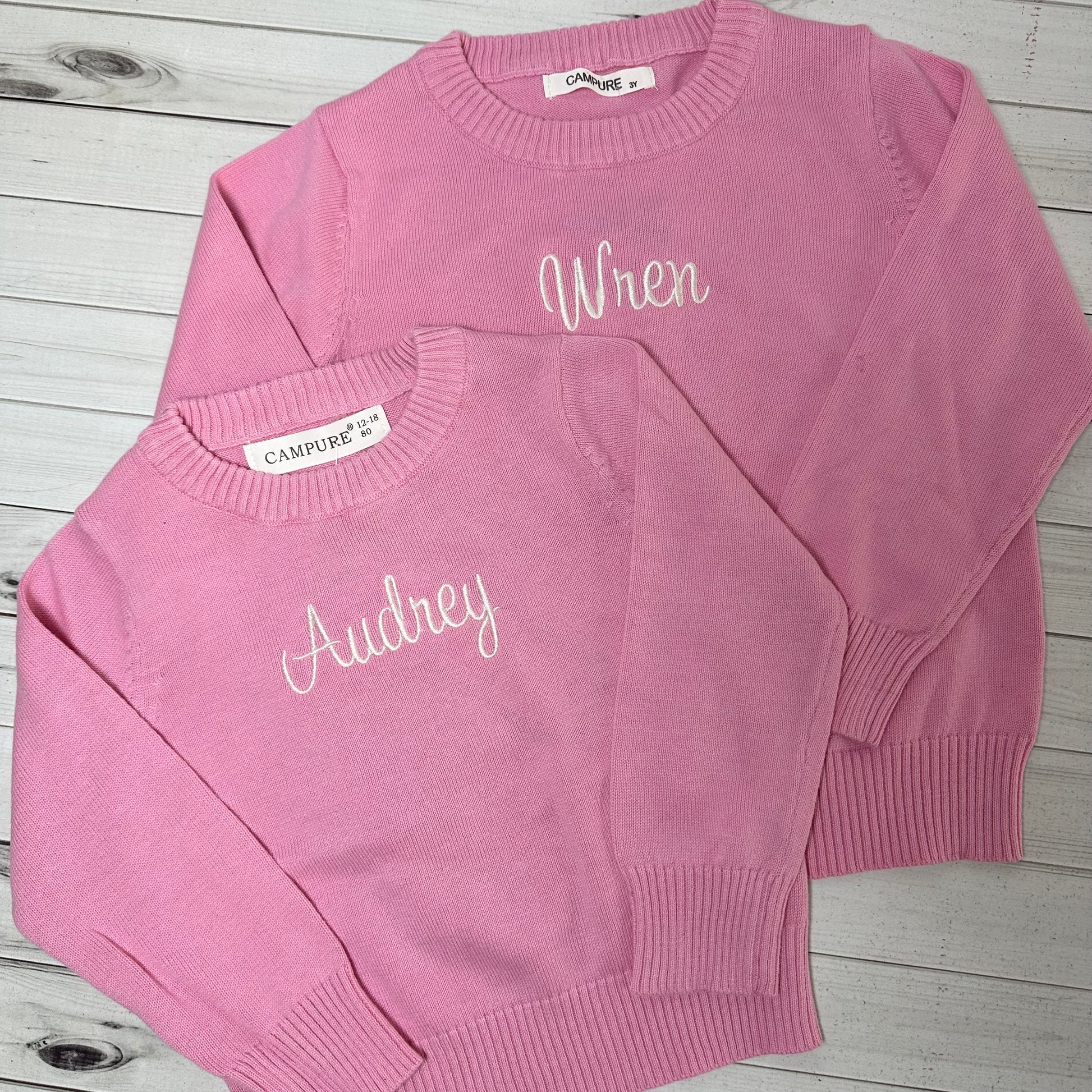 Toddler Monogrammed Campure Sweater 