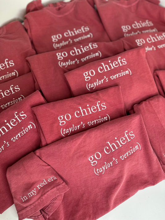 Go Chiefs Embroidered Shirt – Taylor’s Version
