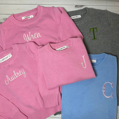 Toddler Monogrammed Campure Sweater 