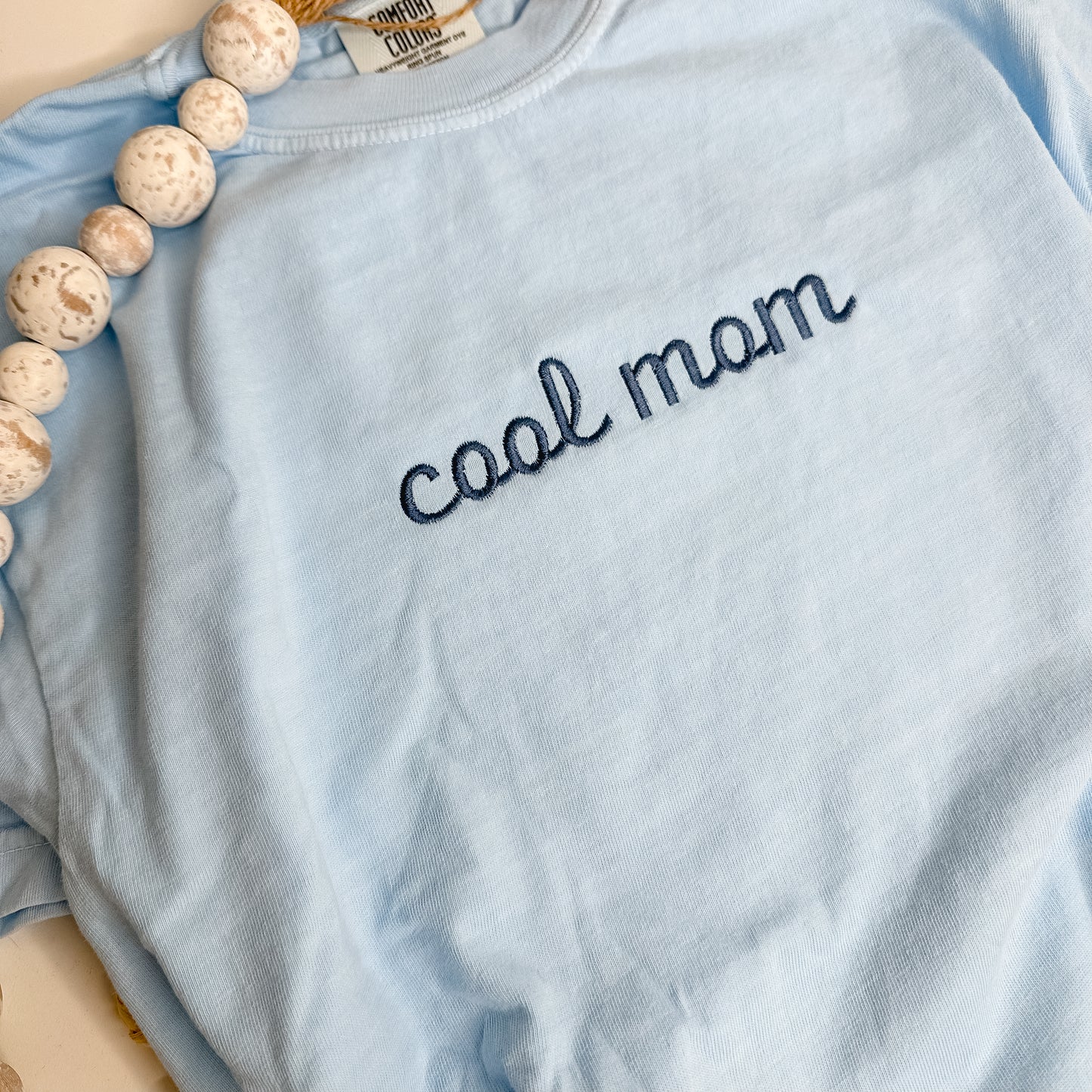 Embroidered Cool Mom Tee | Comfort Colors T-Shirt