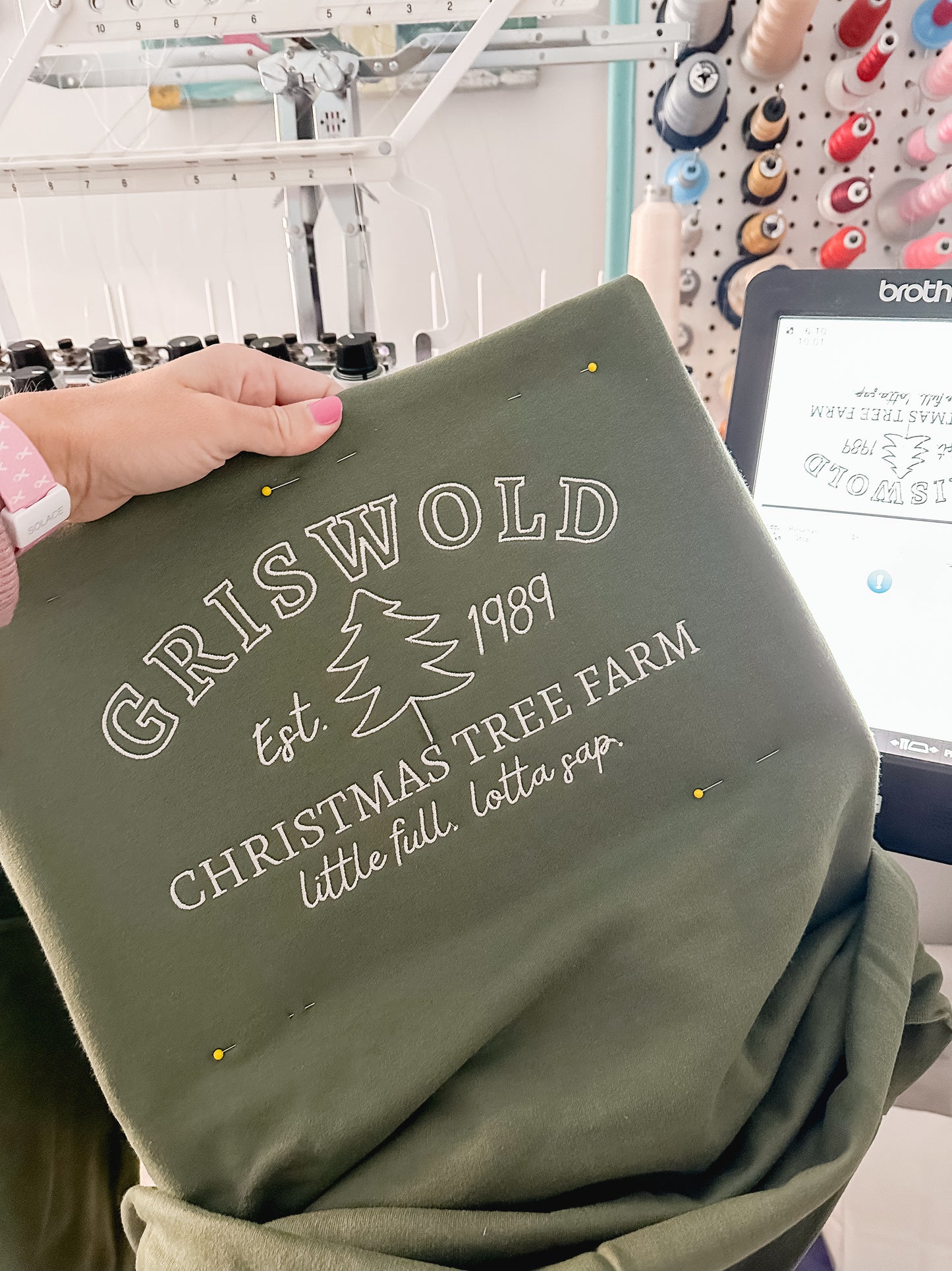 Griswold Christmas Tree Farm Embroidered Sweatshirt