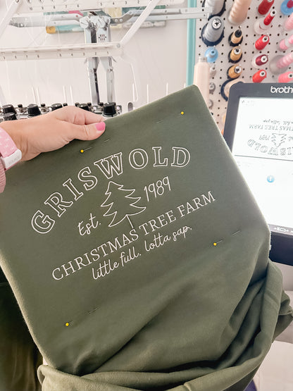 Griswold Christmas Tree Farm Embroidered Sweatshirt