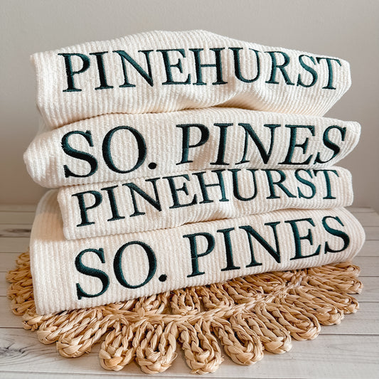Embroidered Corded Crewneck Sweatshirt | Pinehurst Southern Pines Aberdeen