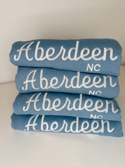 Custom Embroidered Sweatshirt – Personalized City, State, Name & More