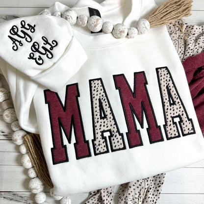 MAMA Keepsake Appliqué Sweatshirt - Satin Stitch