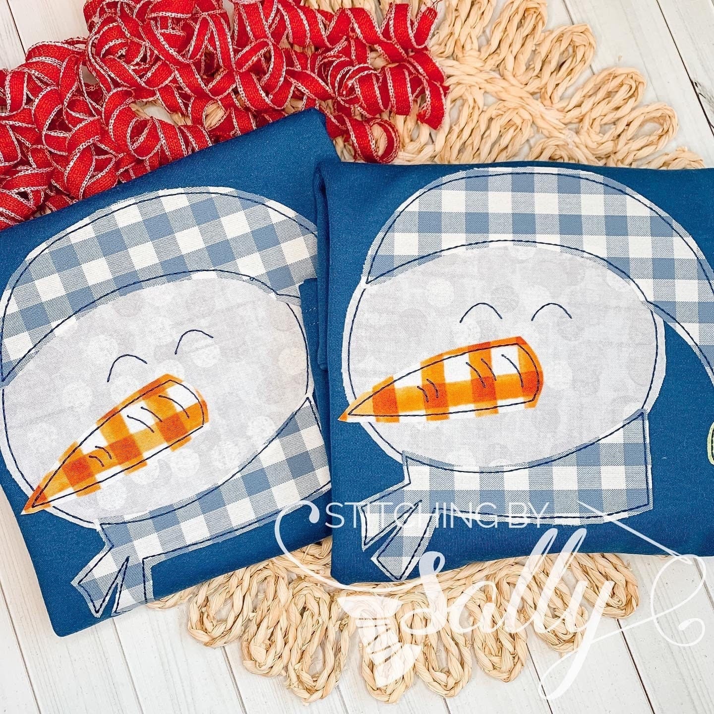 boys snowman applique shirt blue
