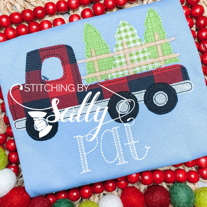 Boys Flatbed Truck with Trees Appliqué Shirt